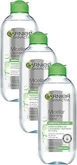 Garnier Micellar Cleansing Water For Combination Skin, Gentle Face Cleanser and Makeup Remover, Fragrance Free, Recognised By The British Skin Foundation, Use With Reusable Micellar Eco Pads, 400 ml