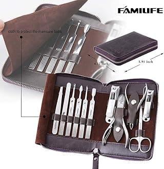 FAMILIFE L01 11 in 1 Stainless Steel Manicure Set with Gift Box