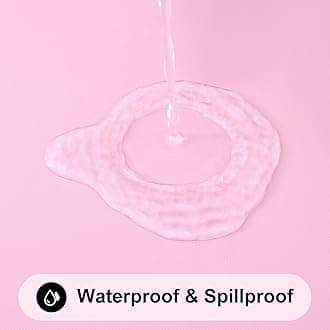 Smiry Rectangle Tablecloth, Elastic Fitted Flannel Backed Vinyl Tablecloths for 6ft Folding Tables, Waterproof Wipeable Table Covers for Valentine's Day, Outdoor, Picnic and Camping (Pink, 30"x72")