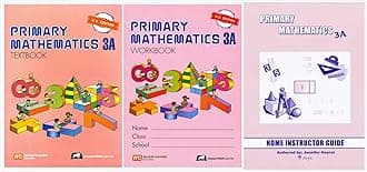 Singapore Primary Mathematics Level 3A Books Set (3 Books) - Textbook 3A, Workbook 3A, Home Instructor's Guides 3A (US Edition)