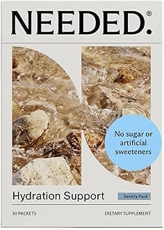 Needed. Hydration Support with Electrolytes & Trace Minerals – Electrolytes for Pregnancy & During Lactation - 30 Hydration Packets Lightly Sweetened with Real Fruit, Variety