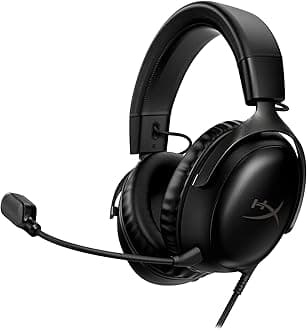 HyperX Cloud III Over Ear Wired Gaming Headset, PC, PS5, Xbox Series X|S, Angled 53Mm Drivers, DTS, Memory Foam, Durable Frame, Ultra-Clear 10Mm Mic, USB-C, USB-A, 3.5Mm Black (727A8AA)