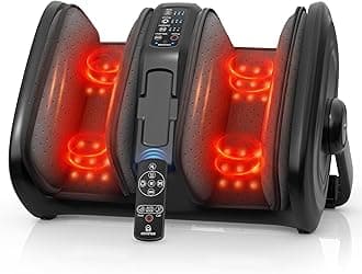 COMFIER Shiatsu Foot Massager with Heat, Foot Calf Massager FSA Eligible Items Only List HSA Feet Massage for Plantar Fasciitis, Christmas Gifts for Women Men Size 14 & Remote Control
