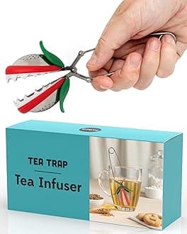OTOTO Tea Trap Loose Tea Steeper - Tea Diffuser for Loose Tea Leaves - Cute Tea Infuser for Brewing Flavorful Teas - Tea Holder Loose Leaf Tea - Stainless Steel Kitchen Gadget Strainer with Fine Mesh