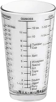2-Cup Mix-N-Measure Glass Measuring Cup, Clear