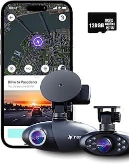 Pro Dual Dash Cam - 1 Year App Subscription Included - Unlimited Cloud Storage, Drive Recordings, Parking Mode, Night Vision, All Inside The Nexar App - WiFi HD Front Dash Cam (256 GB SD)