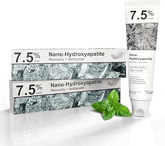 Hydroxyapatite Toothpaste for Advanced Enamel Protection, Gentle and Effective Formula, Fresh Breath, Fluoride-Free Nano Hydroxyapatite Toothpaste for Sensitive Teeth 2 Pieces