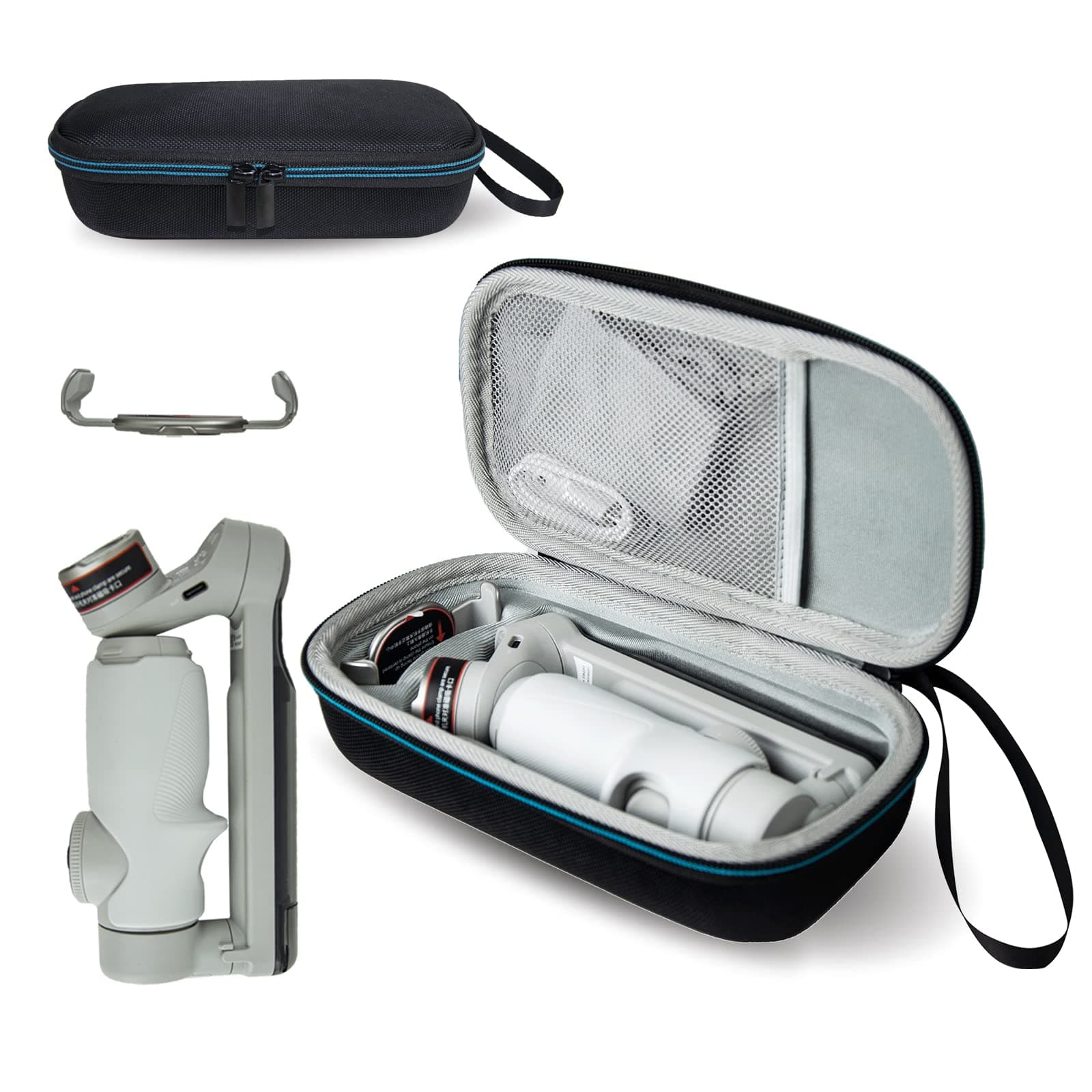 XINGFUDAO Hard Case, Compatible with Insta 360 Flow Pro/Insta 360 Flow AI Smart Phone Stabilizer Set, Shockproof Protective Selfie Stick Bag with Band, Easy Carry for Travel, Black, Travel