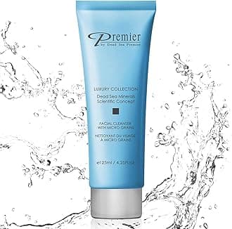 Dead Sea Facial Cleanser with Micro Grains, Luxury collection foaming face wash, daily use skin care, nondrying, Skin Care with aloe vera, witch hazel, Dermatologist Tested 4.4fl oz