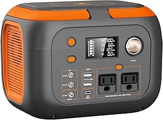 300W Portable Power Station, Outdoor Solar Generator with Fast Wireless Charger, 260Wh Rechargeable Backup Lithium Battery, with AC Outlet for Outdoor Camping, Home Emergency, RV Travel