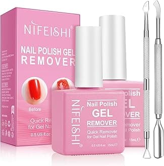 Gel Nail Polish Remover, (2PCS) Gel Polish Remover Kit, Professional Removes ...