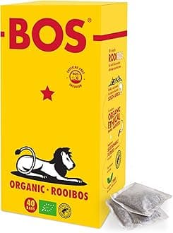 BOS Organic Rooibos Caffeine Free Tea Bags Carton, Classic Blend in a Handy Pack, 100 g, 40 Teabags (Pack of 1)