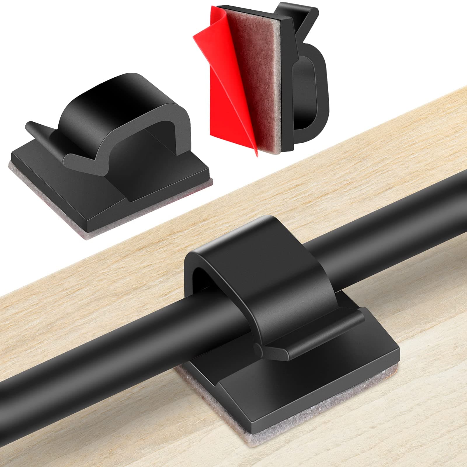 Small adhesive cable clips