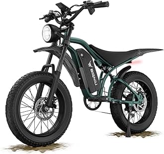 Electric Bike for Adults – 20" Fat Tire, Peak 1200W Motor, 48V 15A Battery, 7-Speed, Dual Disc Brakes for Off-Road and City Riding BG-S