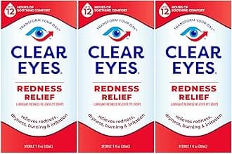 Redness Relief Eye Drops | Relieves Drying, Burning & Irritations | 1 Ounce | Pack of 3