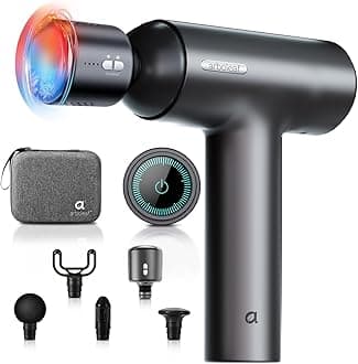 - Thermacool Massage Gun with Heat and Cold, 6 Speeds Muscle Massage Gun Deep Tissue with Case, Powerful Percussion Massager for Home Gym Office Muscle Back Pain Relief, Gift