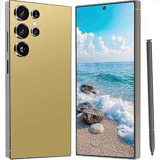 I25 Ultra 5G Unlocked Phones 8+512GB Android13 Smartphone Battery 7000mAh 6.9" HD Screen Unlocked Cell Phone,48MP+108MP Camera/Face ID/5G/Fingerprint Lock/Dual SIM/GPS (Gold)