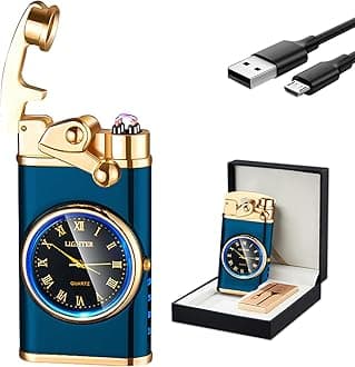 GADATOP Electric Arc Lighter, USB Rechargeable, Windproof, Flameless, Blue Ice