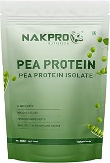 - NUTRITION 100% Pea Protein Isolate, Mango - 1kg | 26g Protein Per Scoop | Plant Based Protein Powder| All Essential Amino Acids for Muscle Support and Recovery