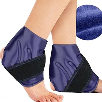 2 Ankle Ice Pack Wrap for Swelling, Ice Pack for Ankle Injuries Reusable, Cold Compress Therapy for Feet Pain Relief, Ankle Ice Wrap for Sprains, Achilles, Tendonitis, Plantar Fasciitis Blue