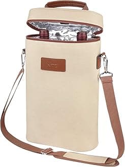 Wine Gift Tote Bags 4 Pack Leak Proof Insulated Travel Padded Wine Champagne Cooler Carrier with Handle and Shoulder Strap Perfect Gift for Wine Lovers