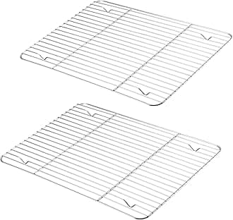 P&P CHEF Cooling Baking Rack Pack of 2, Stainless Steel Cooling Racks for Cooking Baking Roasting Grilling Drying, Dense Wires & Smooth Edge, Easy to clean, Silver, 15.3" x 11.25"