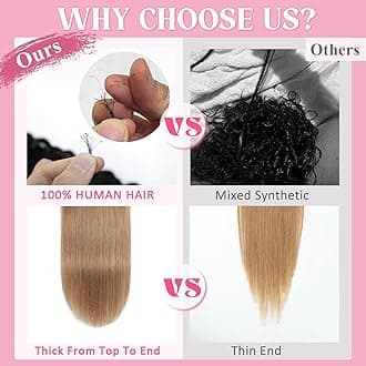 Tebelove Clip in Hair Extensions Real Human Hair 3.6oz/100g Clip ins 100% Brazilian Remy Human Hair Extension for Women 8pcs Per Set with 18 Clips Double Weft (16 Inch #27 Honey Blonde)