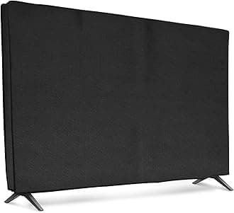 kwmobile 49-50" TV Compatible Television Cover - Dustproof LCD Television Protection Cover Dust Guard Black