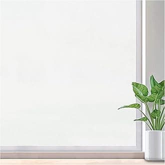 Lifetree Frosted Window Film Privacy for Glass Windows, Self-Adhesive Window frosting Films Static Cling, No Glue Opaque Window Film Anti-UV for Office Bathroom Home (White Frosted, 90 * 1000cm)