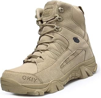 2021 Shoes Work Utility Footwear Military Tactical Mens Army Outdoor Sports Camping Hiking Work Combat Lace Up Breathable High Top Side Zipper Desert Leather Shoe Boots