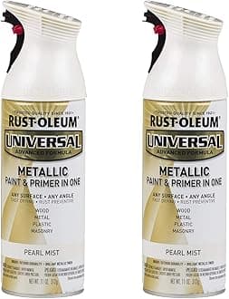 Rust-Oleum261411-2PK Universal All Surface Metallic Spray Paint, 11 oz, Pearl Mist, 2 Pack