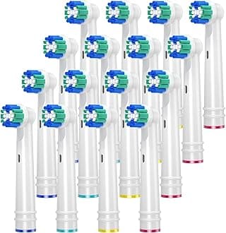 REDTRON Replacement Brush Heads for Oral B, 16 Pack Electric Toothbrush Heads for Oral B Braun, Classic Precision Clean Brush Heads Fit Professional Care, Vitality Pro Smart Genius Series and More…
