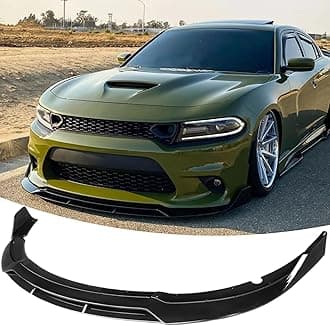 Front Bumper Lip Splitter Spoiler Fit for Dodge Charger SRT Hellcat/RT Scat Pack/Daytona/RT 392 2015-2023 Accessories Air Chin Body Kit (Gloss Black)