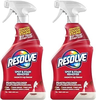 Resolve Carpet and Rug Cleaner Spray, Spot & Stain Remover, Carpet Cleaner Spray, Carpet Cleaner, 22 Ounce (Pack of 2)