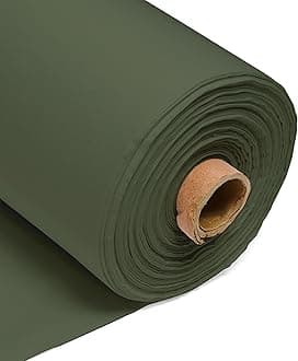 Olive 100% Cotton Plain Fabric – 60 Inch 150cm Wide 150GSM Material - Sewing, Dressmaking, Quilting, Curtain Linings, Pillowcases & Totes by Discount Fabrics LTD - 25Metre