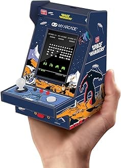 My Arcade Space Invaders Nano Player - 4.5" Fully Playable Portable Mini Arcade Machine, 2.4" Screen Color Display