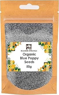Organic Blue Poppy Seeds 50g by Manor Springs Organic