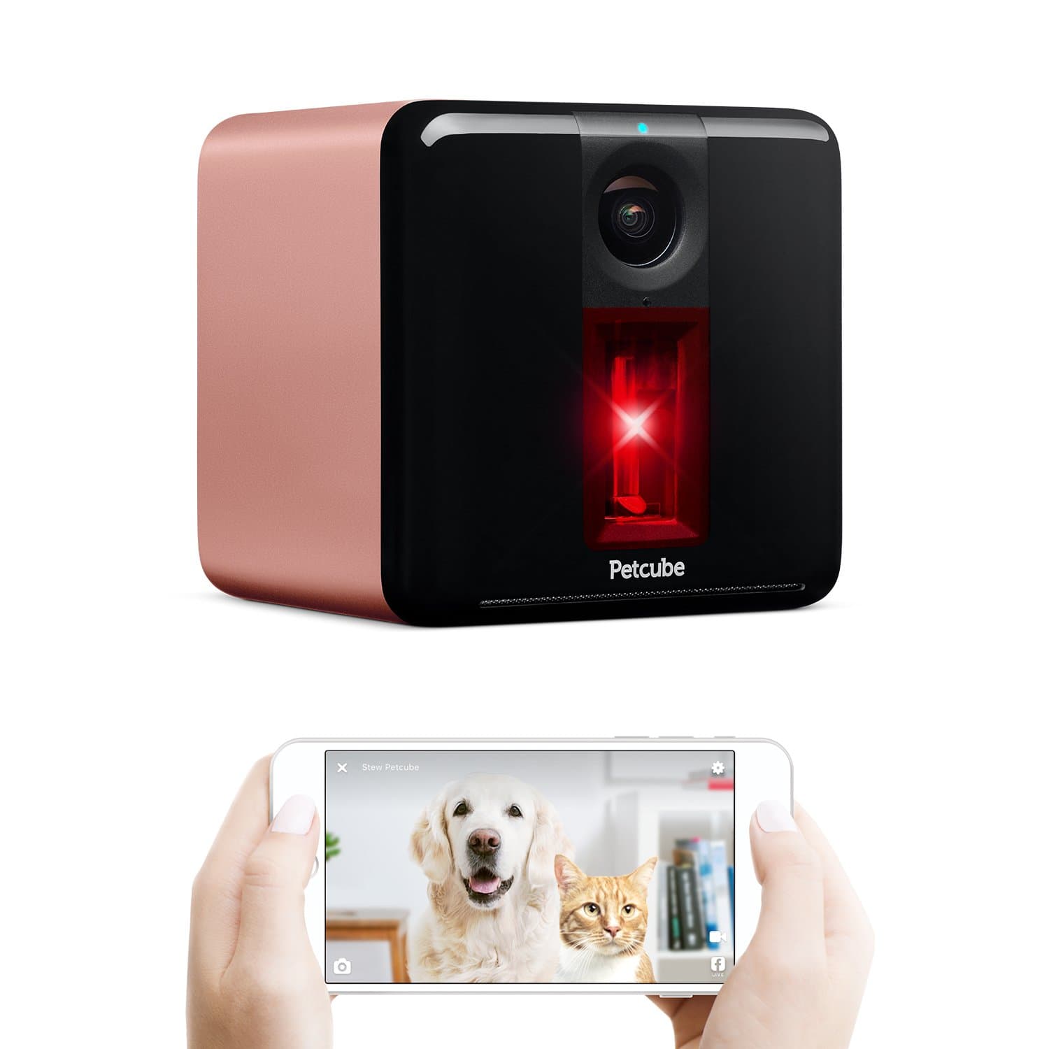 Petcube [2017 Item Play Smart Pet Camera with Interactive Laser Toy. Remote Dog/Cat Monitoring with HD 1080p Video, Two-Way Audio, Night Vision, Sound/Motion Alerts. App-Enabled Pet and Home Safety