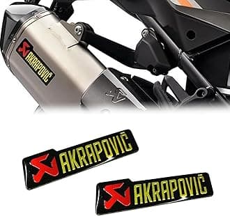 2 Pcs 3D Motorcycle Exhaust Aluminium Sticker Heat Resistant Decals