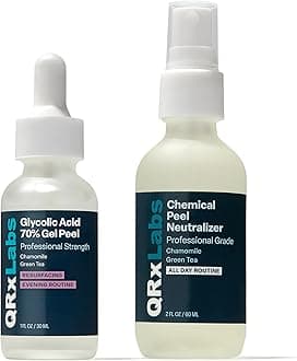 70% Glycolic Acid Gel Peel & Neutralizer Set - Professional-grade skincare for acne, wrinkles, collagen boost - 1 fl oz & 2 fl oz bottles