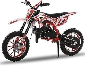 Mini Dirt Bike for Kids & Adult,49cc 2-Stroke Off Road Gas Power Mini Motorcycle,Trail Pocket Motorbike,Mini Pit Bikes Motorcycle Max Load 331Lbs for Uphill & Up to 40KM/H (Red)