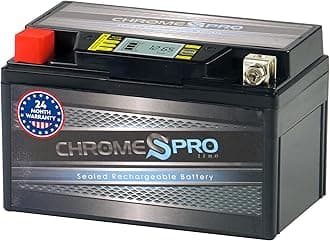 Chrome S Pro iGel YTX7A-BS Battery – 90 CCA, Gel Electrolyte, LCD Display, 12V 6Ah – Fits ATV, Motorcycle, Scooter, Jet Ski, Dirt Bike, UTV, Snowmobile & More – T3 Nut & Bolt Terminal