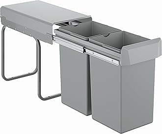 GROHE Kitchen Waste System - 2 Bins (15L Each), Telescopic Action, Floor Mounted for Cabinets 30 cm or Wider, Fits with GROHE Blue Home and GROHE Red M and L-Size Water Systems, 40855000