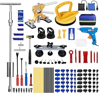 - Dent Puller Hail Remover Kits,129pc Professional Car Paintless Dent Removal Tools,Slide Hammer 2 in 1 T-Bar, Adjustable Dent Lifter,Bridge Puller for Auto Body SUV Dings Damage DIY Removal