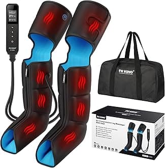 Leg Massager with Heat for Circulation Upgraded Full Leg and Foot Compression Boots Massager for Foot Calf and Thigh Massage