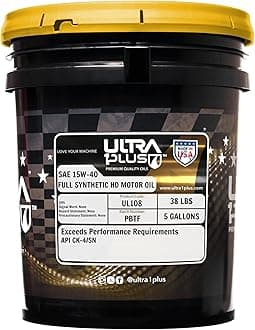 SAE 15W-40 Full Synthetic Heavy-Duty Diesel Engine Oil - 15W 40 Motor Oil API CK-4/SN (5 Gallon Pail)