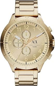 Armani Exchange Men's Chronograph, Gold-Tone Stainless Steel Watch, AX1752
