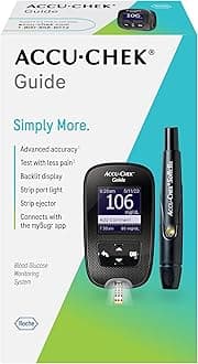 Accu-Chek Guide Glucose Monitor Kit for Diabetic Blood Sugar Testing: Guide Meter, Softclix Lancing Device, and 10 Softclix Lancets