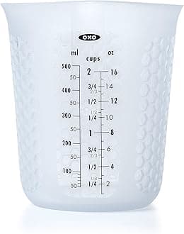 OXO Good Grips 2-Cup Squeeze & Pour Silicone Measuring Cup with Stay-Cool Pattern