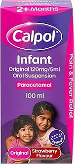 Calpol Infant Suspension, Paracetamol Medication, For 2+ Months, Strawberry Flavour, 100ml